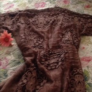 Lovely cocoa brown soutache dress